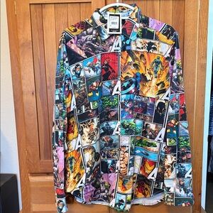 Robert Graham Avengers Unite Multi-Color Avengers Unite Shirt